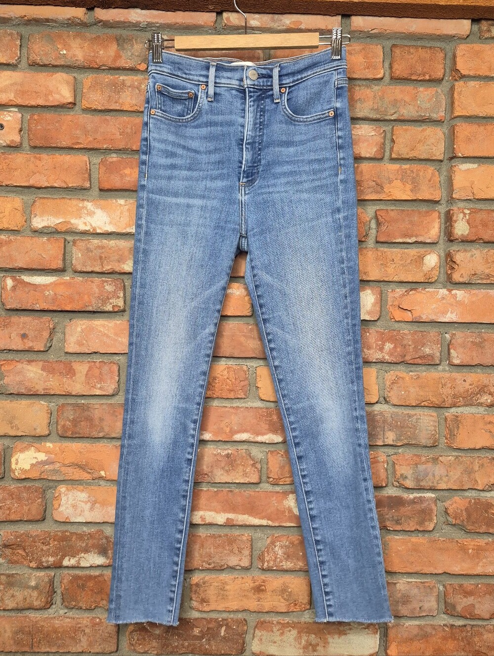 Denim Forum The Lola High Rise Skinny Jeans Raw Hem Cropped Ankle Aritzia Denim
